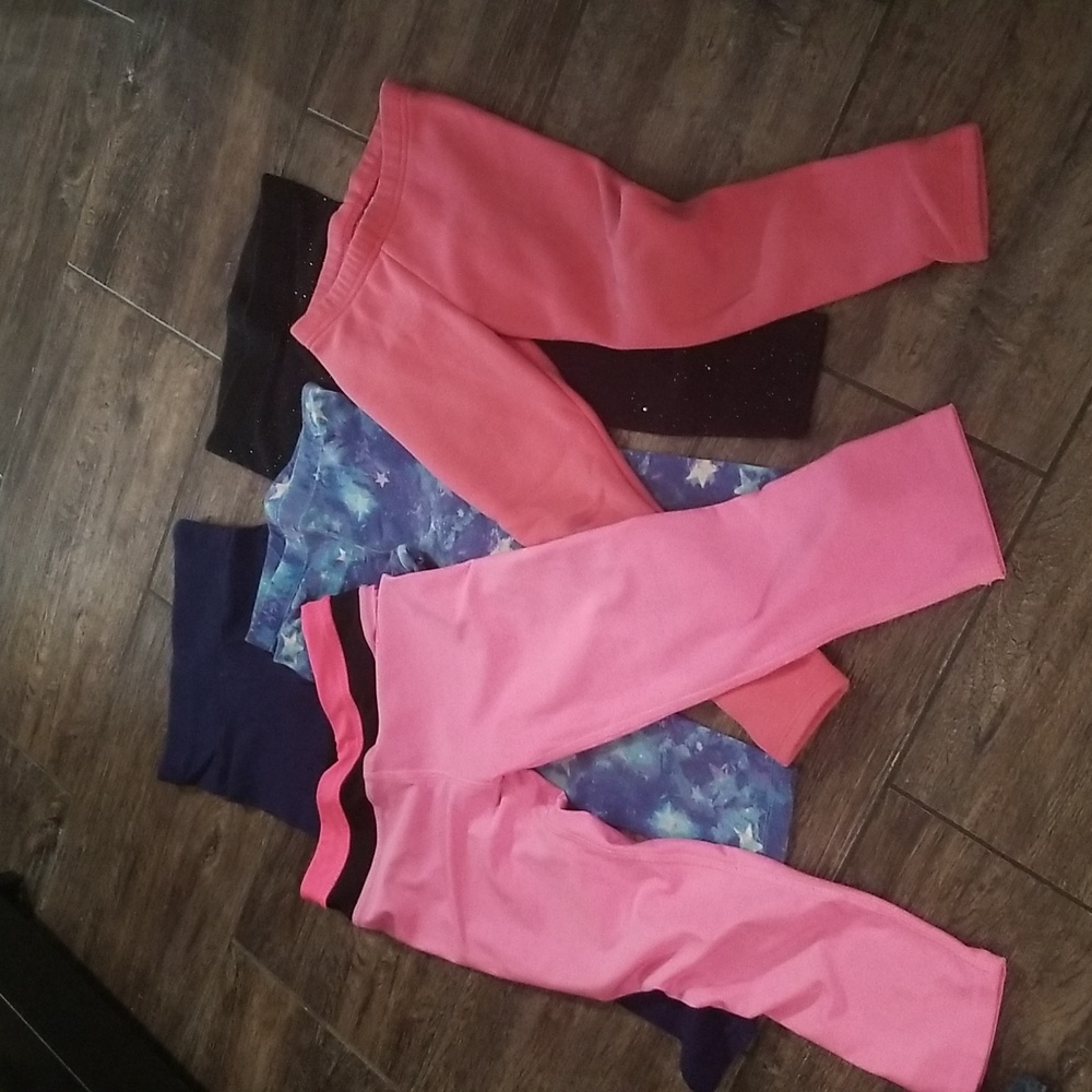Five pairs of kids leggings